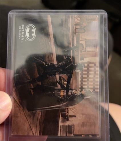 1992 Topps Stadium Club Batman Returns Movie Insert Trading Card #J — front