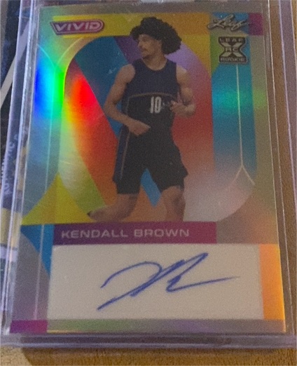 2022-23 Leaf Vivid #BA-KB1 Kendall Brown — front