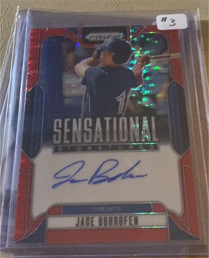 2025 Panini Prizm #SS-JB Jace Bohrofen Sensational Signatures Red Prizm — front