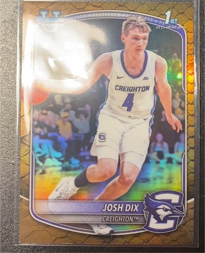 2025-26 Bowman Chrome #BCP-17 Josh Dix — front