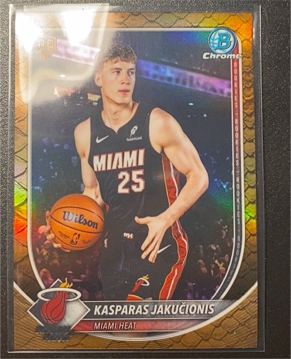 2025-26 Bowman Chrome #BCV-20 Kasparas Jakučionis — front