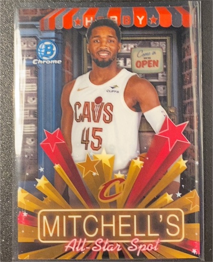 2025 Bowman Chrome Hobby Stars #HS-5 Donovan Mitchell — front