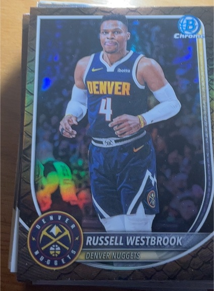 2025 Bowman Chrome #BCV-102 Russell Westbrook — front