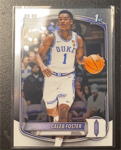 2025-26 Bowman Chrome #BCP-100 Caleb Foster — front