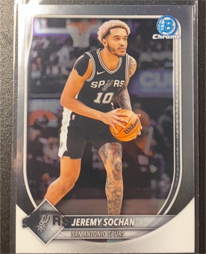 2025-26 Bowman Chrome #BCV-147 Jeremy Sochan — front
