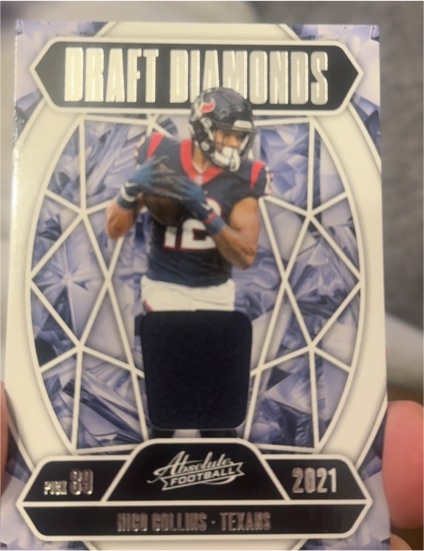 2021 Panini Absolute Draft Diamonds #DDJ-NCO Nico Collins — front