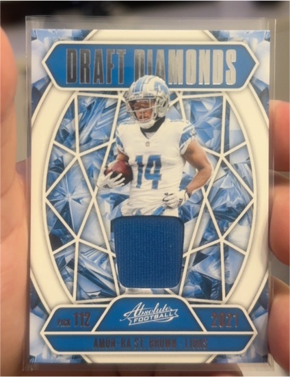 2025 Panini Absolute Draft Diamonds Jerseys #DDJ-ASB Amon-Ra St. Brown — front