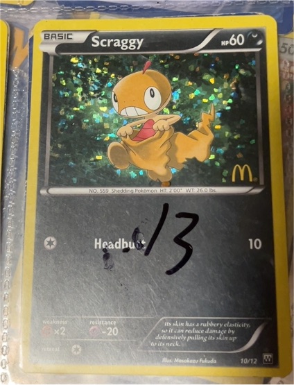2012 McDonald's Promo #10 Scraggy — front