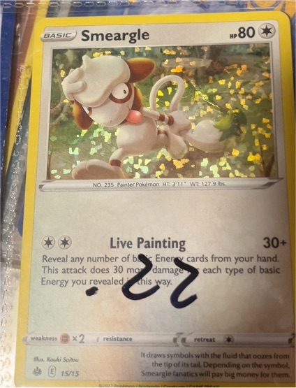 2022 Pokémon McDonald's #15 Smeargle — front