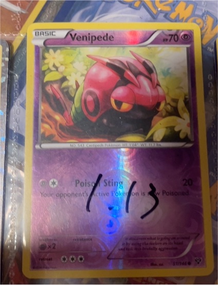 2014 Pokémon XY Base Set #51 Venipede — front