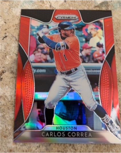 2019 Panini Prizm #85 Carlos Correa Red Prizm — front