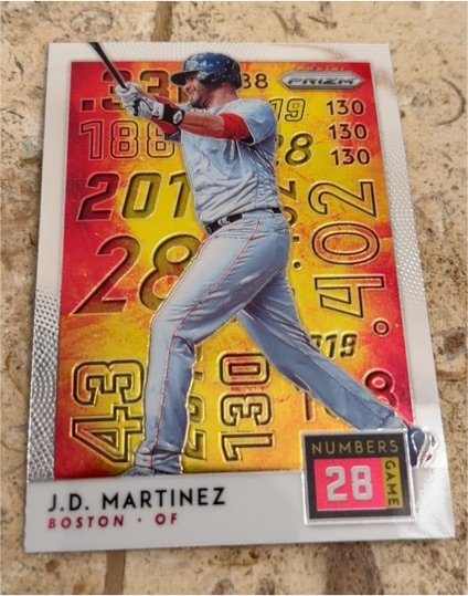2019 Panini Prizm #NG6 J.D. Martinez Numbers Game — front