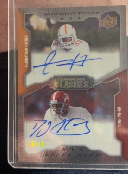 2008 Upper Deck Draft Edition Conference Clashes #245 Jonathan Hefney DJ Hall — front