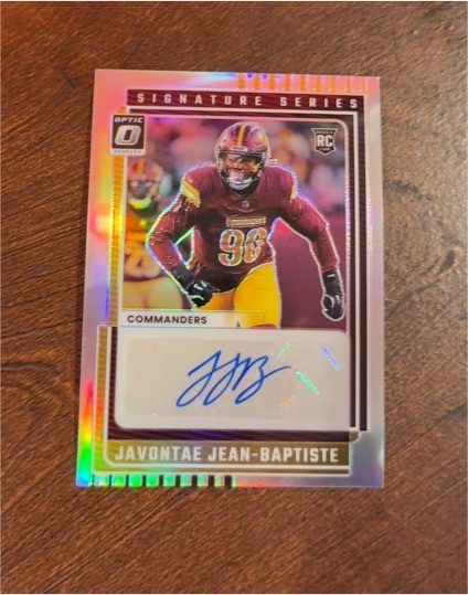 2025 Donruss Optic Signature Series #SSH-JJB Javontae Jean-Baptiste — front