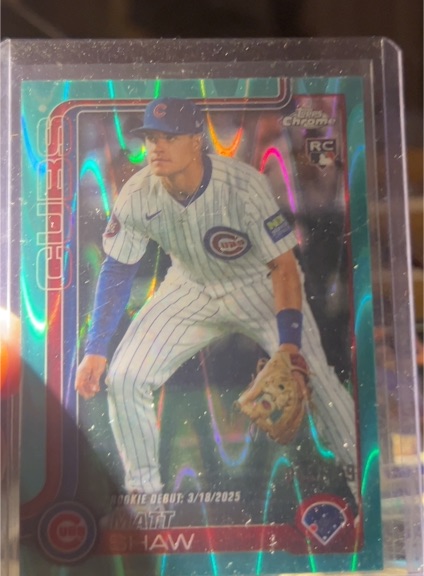 2025 Topps Chrome Update #USC135 Matt Shaw Rookie Debut — front