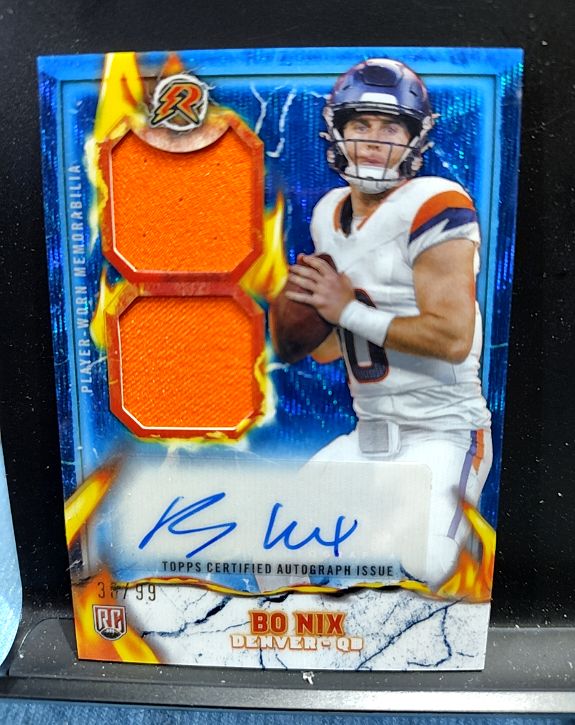 2024 Topps Resurgence Ignite Blue Surge #RPA-BN Bo Nix — front