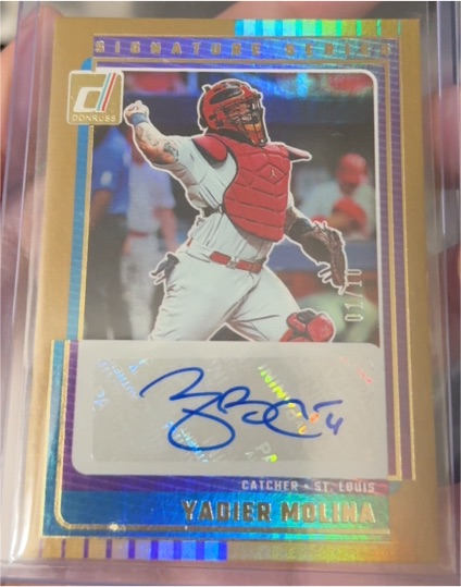 2025 Donruss Signature Series #SG-YML Yadier Molina — front
