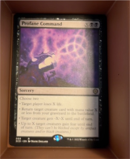 2020 Magic: The Gathering Commander 2020 #135 Profane Command — front