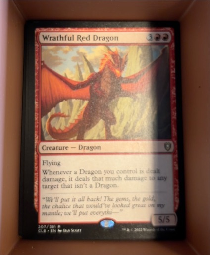 2022 Commander Legends: Battle for Baldur's Gate #207 Wrathful Red Dragon — front