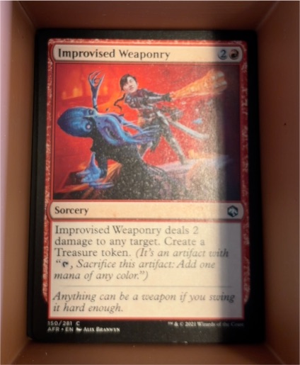 2022 Magic: The Gathering #150 Improvised Weaponry — front