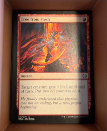 2023 Phyrexia: All Will Be One #131 Free from Flesh — front
