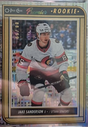2022 O-Pee-Chee Premier #66 Jake Sanderson Rookie — front