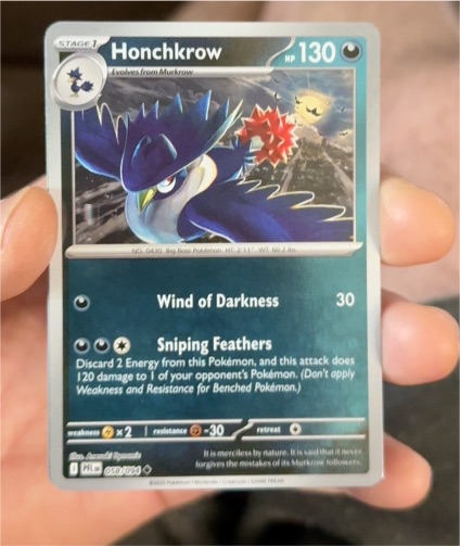 2023 Pokémon ME02 Phantasmal Flames #058 Honchkrow — front