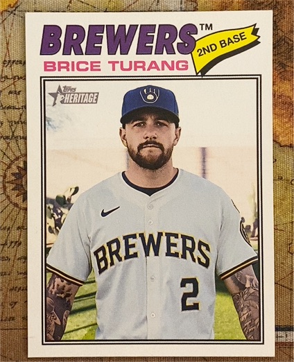 2026 Topps Heritage #325 Brice Turang — front