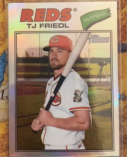 2026 Topps Heritage #296 TJ Friedl — front
