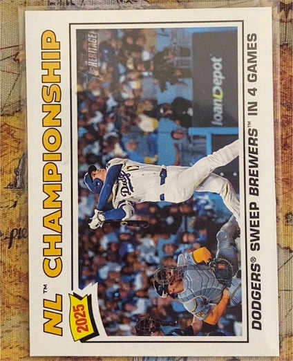 2026 Topps Heritage #277 Shohei Ohtani NL Championship Dodgers Sweep Brewers — front