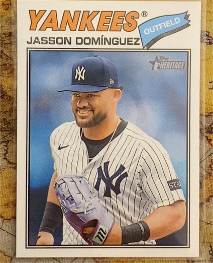 2026 Topps Heritage #104 Jasson Domínguez — front