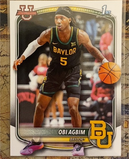 2025-26 Bowman Basketball #BPP-9 Obi Agbim — front