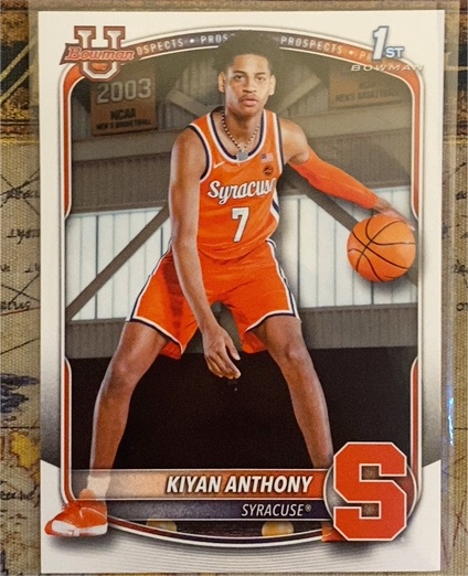 2025 Bowman University Prospects 1st Bowman #BPP-4 Kiyan Anthony — front