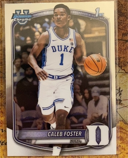 2025-26 Bowman Chrome #BCP-100 Caleb Foster — front