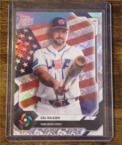 2026 Topps Now WBC #USA02 Cal Raleigh Team USA — front