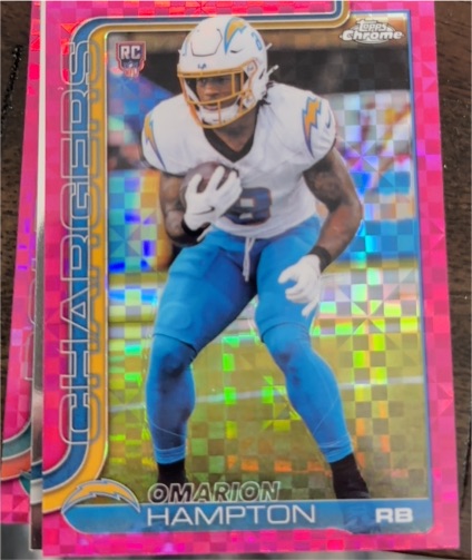 2025 Topps Chrome #324 Omarion Hampton — front