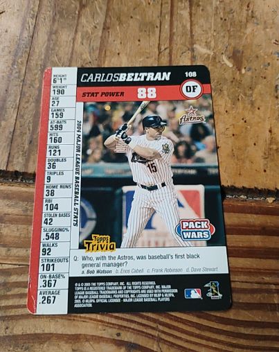 2005 Topps Pack Wars #108 Carlos Beltran — front