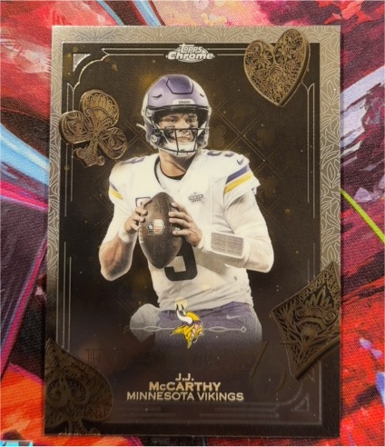 2025 Topps Chrome Fortune 15 #F15-18 J.J. McCarthy — front