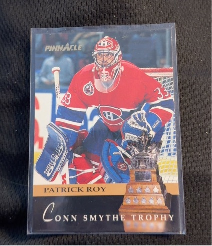 1993 Pinnacle #228 Patrick Roy Conn Smythe Trophy — front