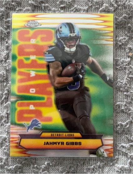 2025 Topps Chrome Power Players #PP-12 Jahmyr Gibbs — front