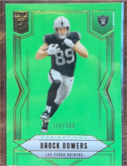 2025 Panini Donruss Elite #13 Brock Bowers Aspirations Lime Green — front