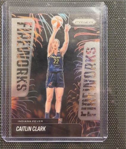 2025 Panini Prizm WNBA #9 Caitlin Clark Fireworks Insert Indiana Fever — front