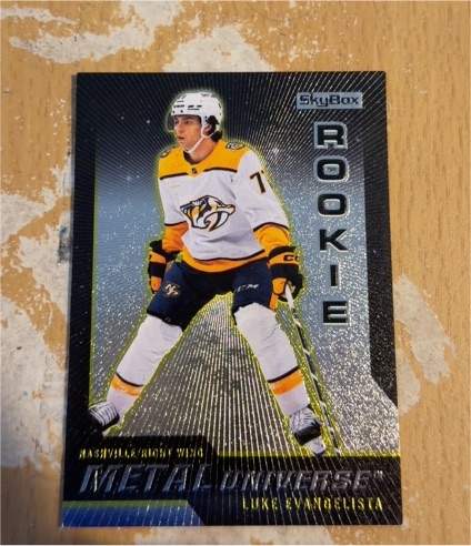 2023-24 Skybox Metal Universe #R-48 Luke Evangelista — front