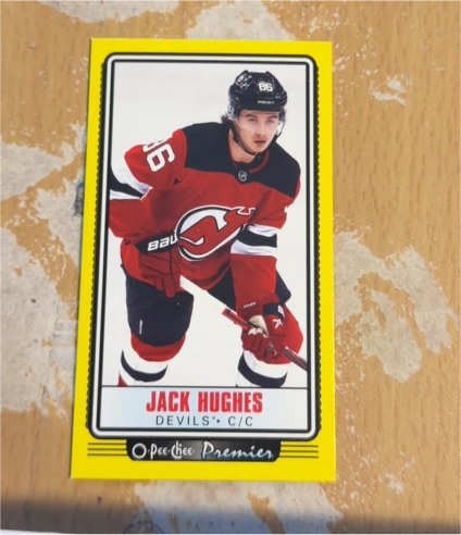 2021-22 O-Pee-Chee Premier Tallboys #P-9 Jack Hughes — front