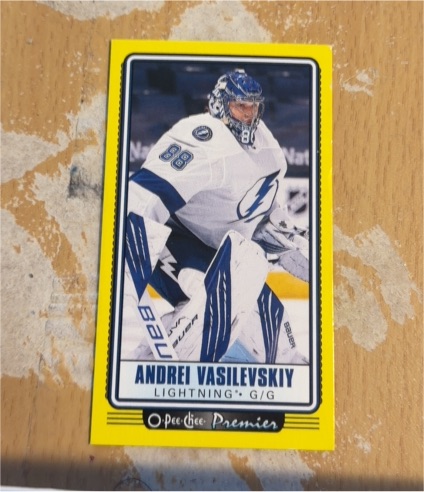 2021-22 O-Pee-Chee Premier Tallboys #P-14 Andrei Vasilevskiy — front