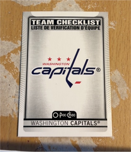 2021-22 O-Pee-Chee #580 Washington Capitals Team Checklist — front