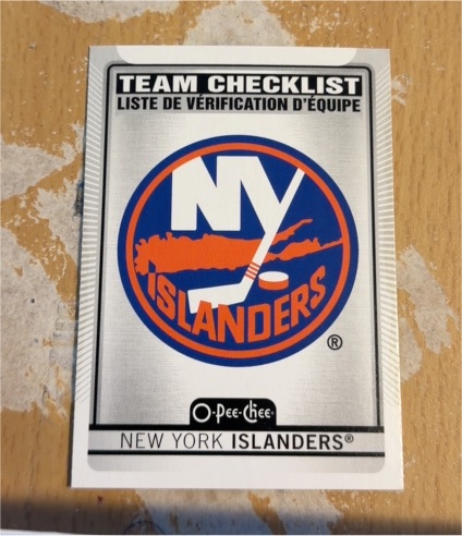 2021-22 O-Pee-Chee #569 New York Islanders Team Checklist — front