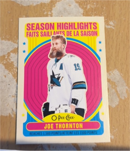 2021-22 O-Pee-Chee Season Highlights #596 Joe Thornton — front