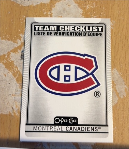 2021-22 O-Pee-Chee #566 Montreal Canadiens Team Checklist — front