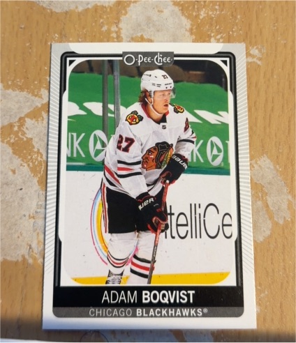 2021-22 O-Pee-Chee #384 Adam Boqvist — front